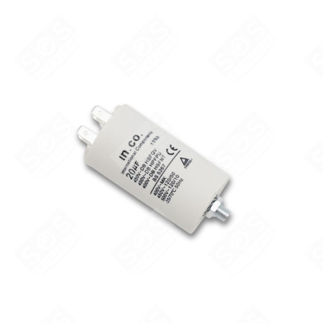 CONDENSATEUR 20MF 450V D'ORIGINE WASCHMASCHINE - 481981729153