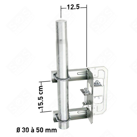FIXATION DE CHEMINÉE SIMPLE À ÉTRIER FERNSEHER & TV - 002303