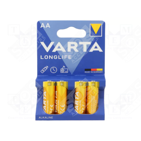 PACK DE 4 PILES ALCALINE LR6 AA LONGLIFE ZUBEHÖR UND PFLEGEPRODUKTE - 4106101414