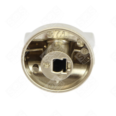 BOUTON DE GAZ D'ORIGINE NICKEL SATINÉ BACKOFEN, KÜCHENHERD - 81218023