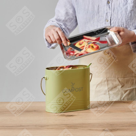 SEAU À COMPOST OVALE 3L D'ORIGINE KÜCHENUTENSIL - NG040621