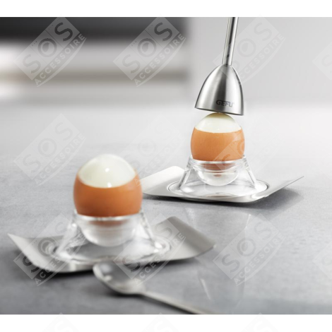 TOQUEUR À ŒUFS INOX AVEC SALIÈRE INTÉGRÉE D'ORIGINE KÜCHENUTENSIL - GU12355