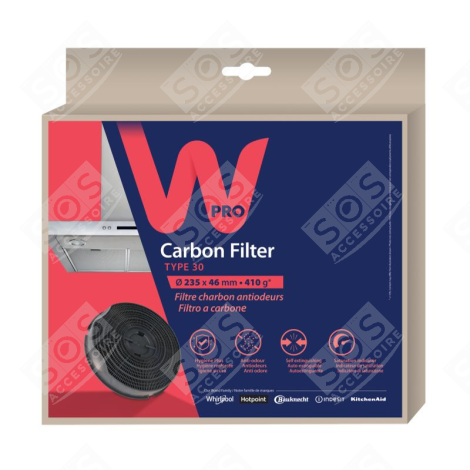 FILTRE CHARBON TYPE 30 D'ORIGINE DUNSTABZUGSHAUBE - 484000008609