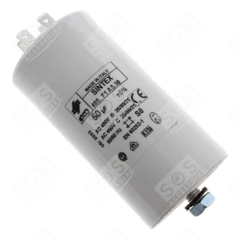 CONDENSATEUR 50MF 450V D'ORIGINE WASCHMASCHINE - 481281728516