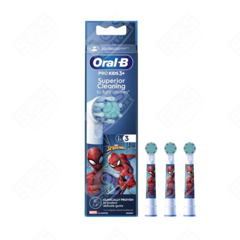 BROSSETTES SPIDERMAN X3 D'ORIGINE ELEKTRISCHE ZAHNBÜRSTE - 8006540805091
