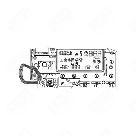 CARTE ÉLECTRONIQUE, MODULE D'AFFICHAGE D'ORIGINE WASCHMASCHINE - 14003710836