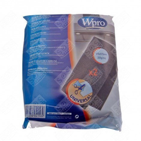 FILTRE CHARBON ANTIODEURS 470X DUNSTABZUGSHAUBE - 484000008525, 300004KDK