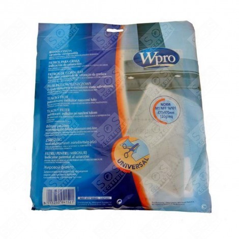 FILTRE ANTI GRAISSE AVEC INDIC DUNSTABZUGSHAUBE - 484000008526