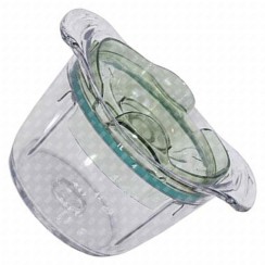 Glasbehälter + Spritzschutz