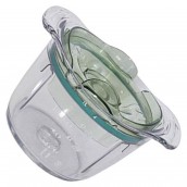 Glasbehälter + Spritzschutz