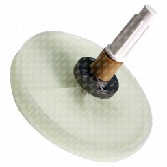 Langsamlaufrad mit Antriebsachse