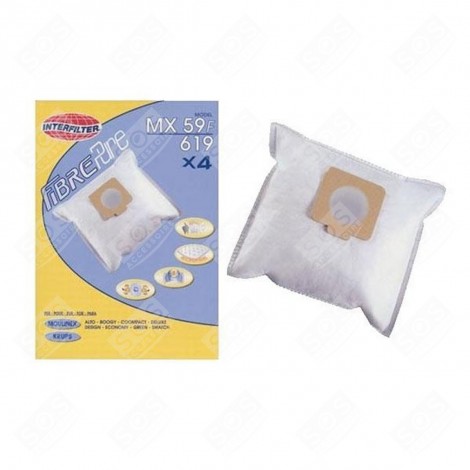 4ER PACK MIKROFASER-STAUBSAUGERBEUTEL