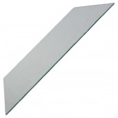 Glasablage metallic grau