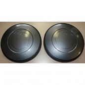 Set mit 2 grauen Rollen