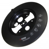 Deckelflansch schwarz