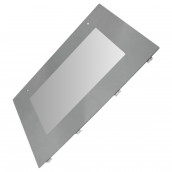 Heizplattentür aus Edelstahl 593x138