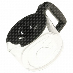 Kanne mit schwarzem Deckel