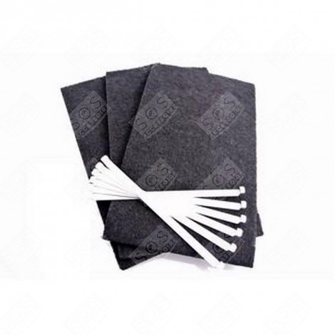 SET MIT 3 KOHLEFILTERN (MIT BEFESTIGUNGSSTIFTEN) DUNSTABZUGSHAUBE - 74X7954
