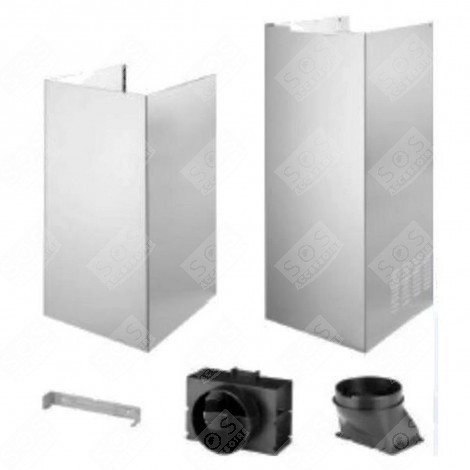 SET SCHACHT + DEFLEKTOR + ANSCHLUSS AMC054IX DUNSTABZUGSHAUBE - 480122102371