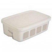 Schale 1 l für Joghurt-Käse weiß mit Abtropfschale Delices