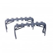 Set mit 2 Glashalterungen für Unterkorb