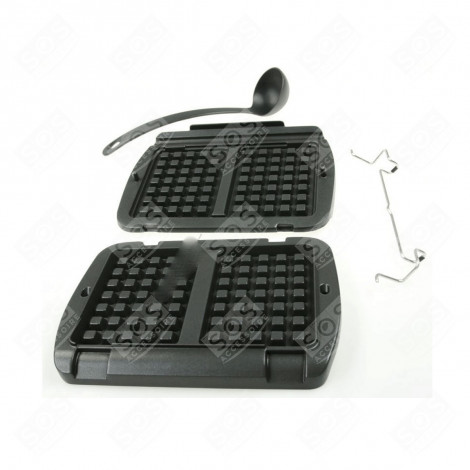 SET AUS 2 WAFFELPLATTEN UND SCHÖPFKELLE RACLETTE, TISCHGRILL, WOK - XA723812, XA724810
