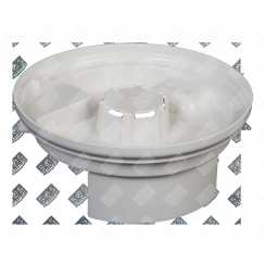 Weiße Auffangschale für Saft