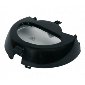 Schwarzer Deckel mit Feder