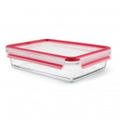 Rechteckige rote Glasbox