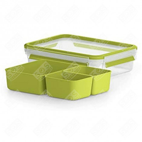 GRÜNE SNACKBOX 3 FÄCHER MASTERSEAL 1.2 L ZUBEHÖR UND PFLEGEPRODUKTE - K3100412