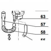 Winkelrohr aus Silikon mit Nummer 57