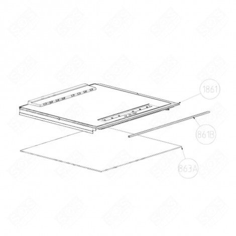 GLASABLAGE KÜHLSCHRANK, GEFRIERSCHRANK - 5743755400