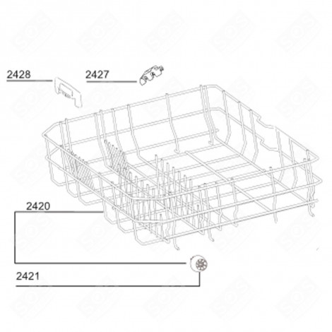 UNTERKORB (KENNZEICHNUNG 2420) GESCHIRRSPÜLER, SPÜLMASCHINE - 1763400319