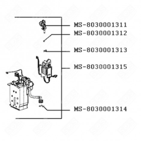 WIDERSTAND (KENNZEICHEN MS-8030001315) KAFFEEMASCHINE, ESPRESSOMASCHINE - MS-8030001315