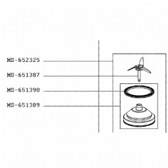 Blender-Messer + Dichtung (MS-651387)
