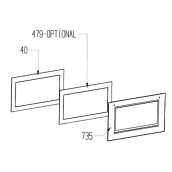 Zwischenverglasung (Nr. 479) 776X373 mm