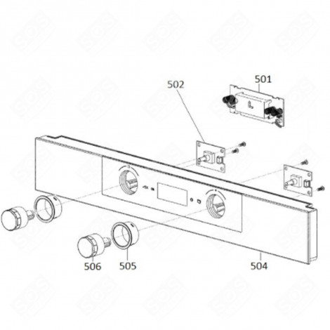 STEUERPANEEL (KENNUNG 504) BACKOFEN, KÜCHENHERD - 713244