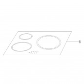 Glasabdeckung Glaskeramik (Kennzeichnung 6)