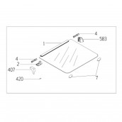 Glasabdeckung (Kennzeichen 1)