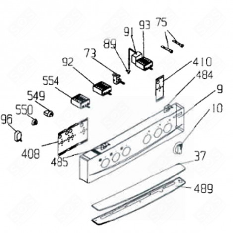 KNOPF DEKOR (KENNZEICHNUNG 10) BACKOFEN, KÜCHENHERD - 250920020