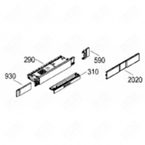 FRONTABDECKUNG GRAU (BEZUG 2020) KÜHLSCHRANK, GEFRIERSCHRANK - 7420416