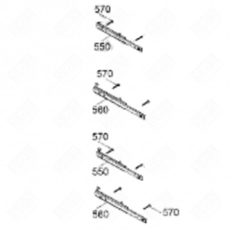 TELESKOP-SCHIENEN (KENNZEICHNUNG 5460) KÜHLSCHRANK, GEFRIERSCHRANK - 7890066
