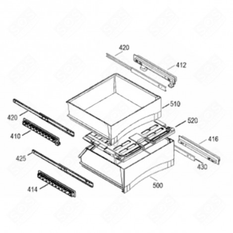 UNTERDECKEL (KENNZEICHEN 520) KÜHLSCHRANK, GEFRIERSCHRANK - 7438872