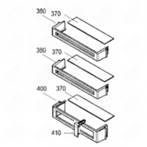GLASPLATTENTRÄGER (KENNZIFFER 380) KÜHLSCHRANK, GEFRIERSCHRANK - 7413548