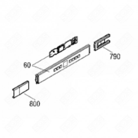 GEHÄUSE BEDIENFELD (KENNZEICHNUNG 60) KÜHLSCHRANK, GEFRIERSCHRANK - 6124004