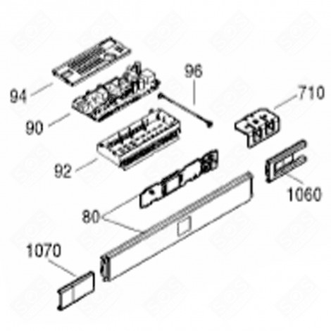 GEHÄUSE DES BEDIENFELDS (KENNZEICHNUNG 80) KÜHLSCHRANK, GEFRIERSCHRANK - 6125028