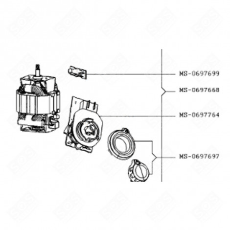 ELEKTRONISCHE KARTE (KENNUNG MS-0697764) KÜCHENMASCHINE - MS-0697764