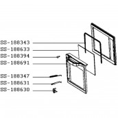 Weiße Tür + Griff (Referenz SS-188691)