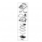 Kompletter Deckel in türkis