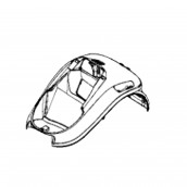 Halber Oberteil-Gehäuse schwarz